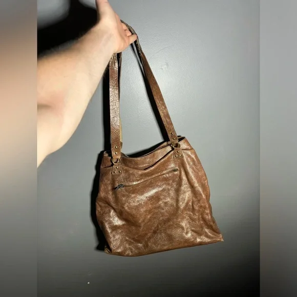 Calleen Cordero Studded Distressed Leather Tote Bag - Picture 2 of 7